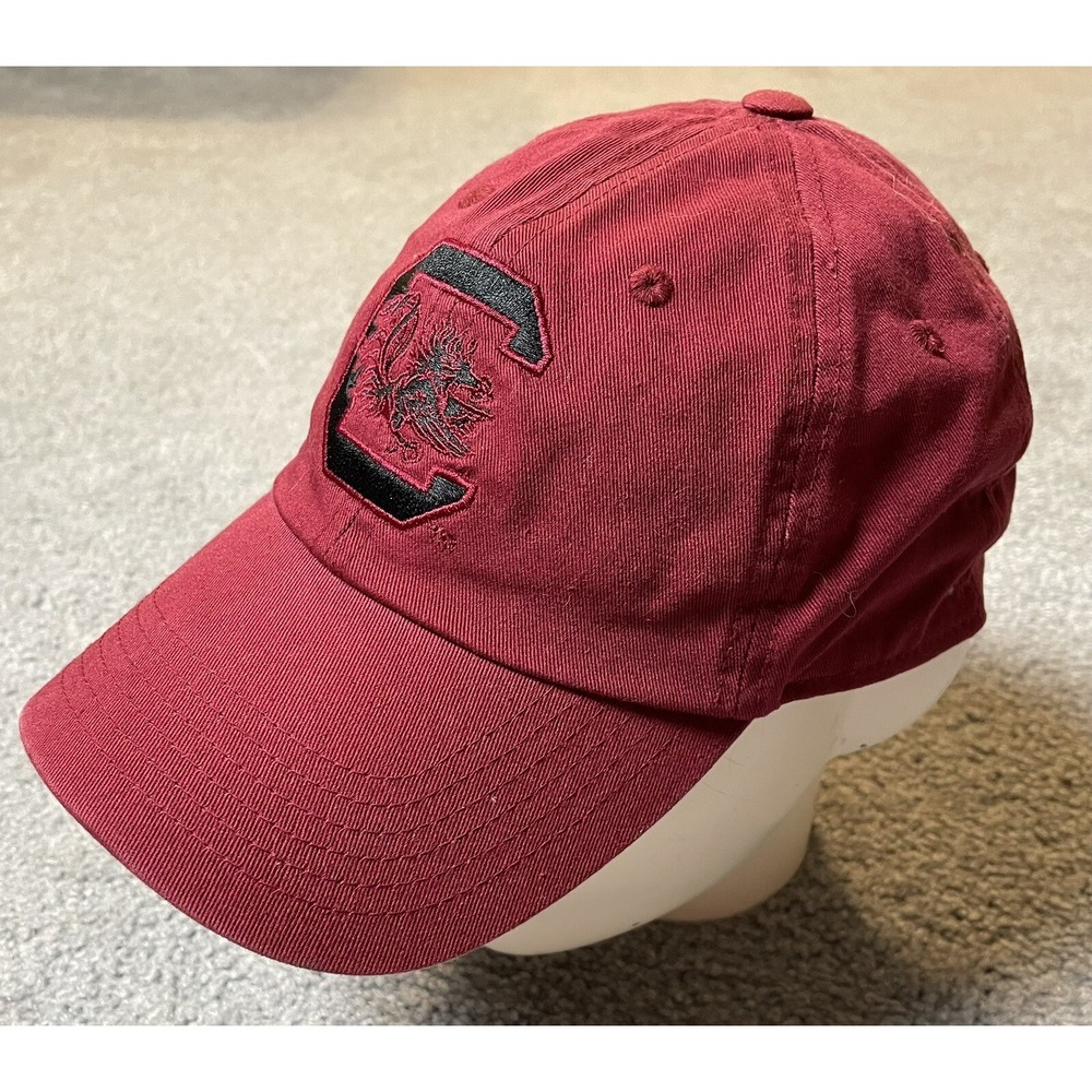 Chinese Dragon Men's Baseball Cap Hat OSFA Red  6 Panel Canvas Black Embroidery